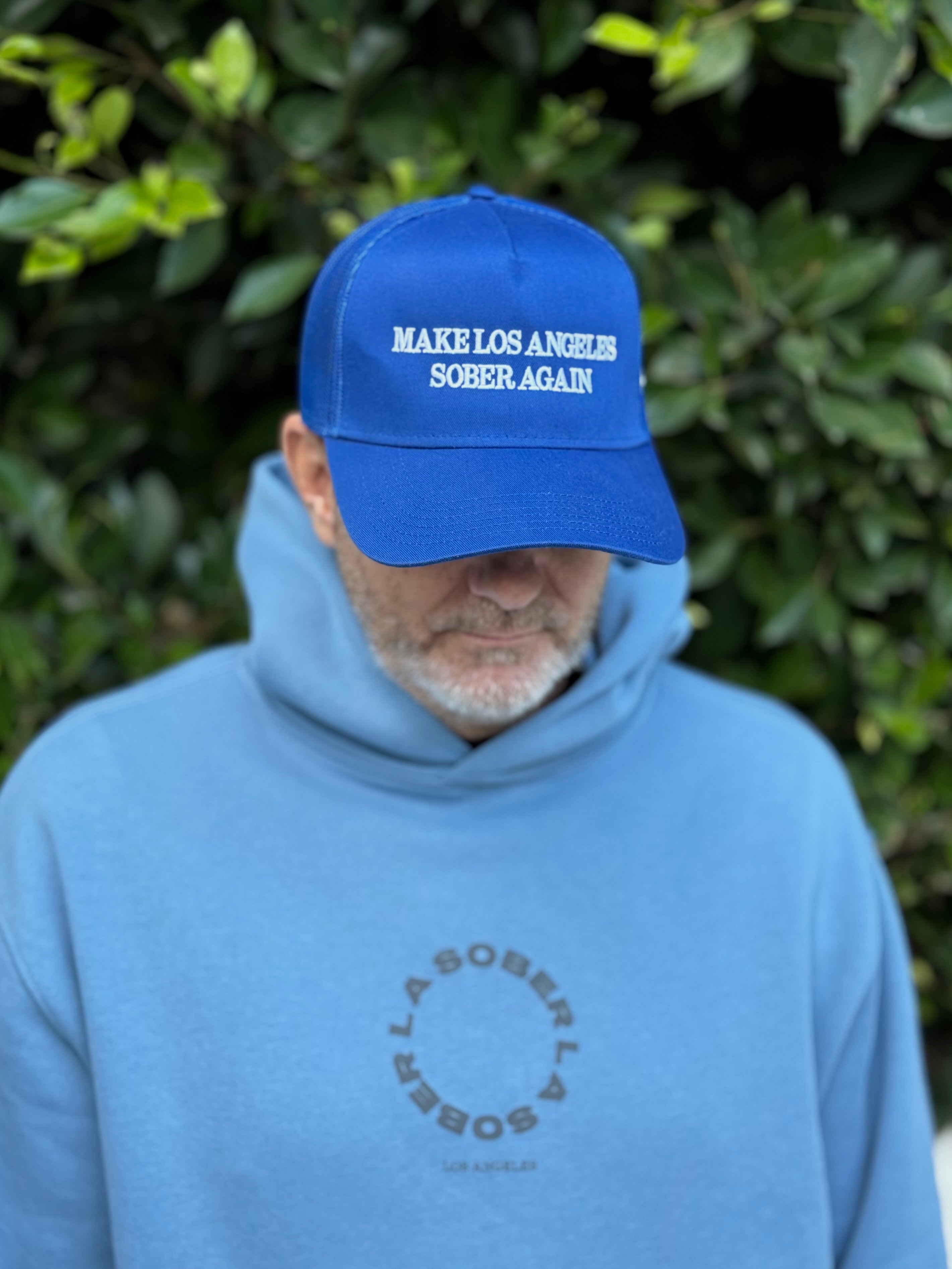 MAKE L.A. SOBER AGAIN HAT-BLUE