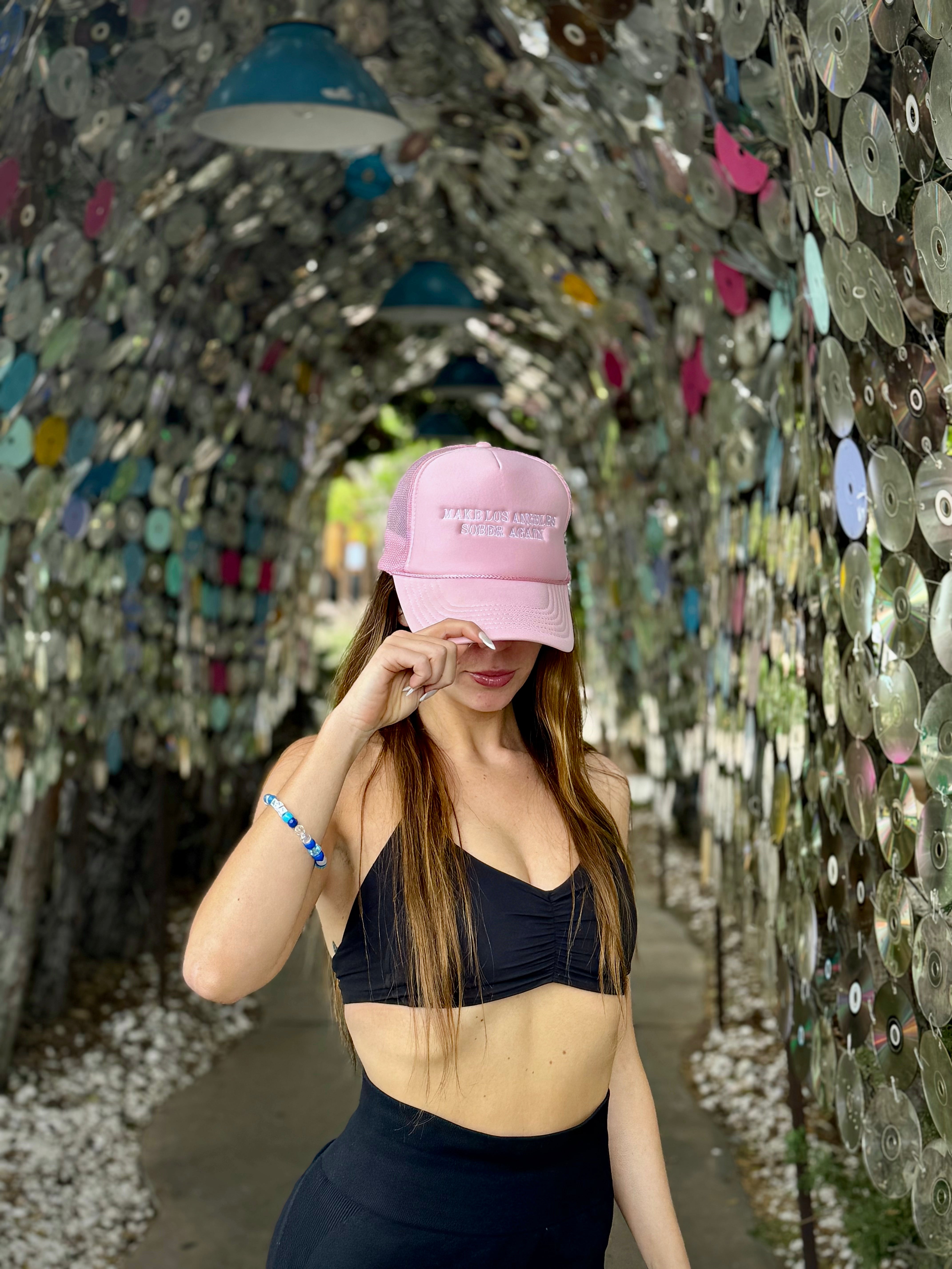MAKE L.A. SOBER AGAIN HAT-PINK